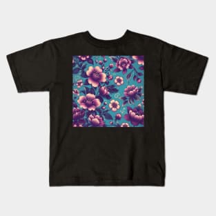 Purple Flowers Kids T-Shirt